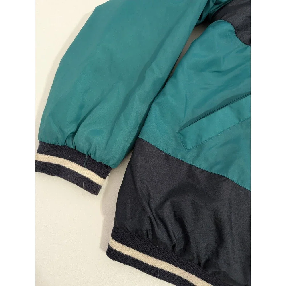 Vintage Reebok Jacket Coat Embroidered XL Mens Track Full Zip Teal Green & Blue